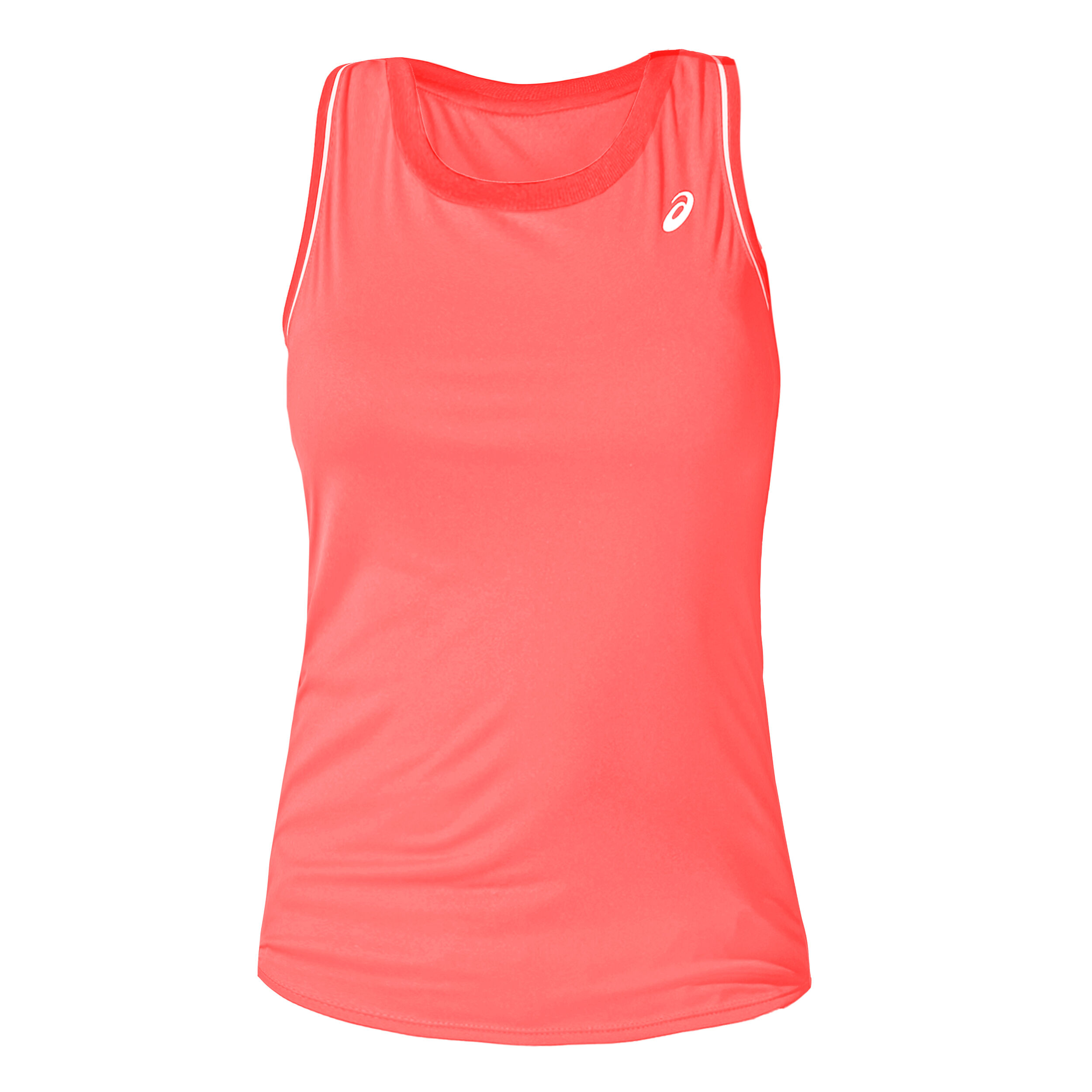 Piping Tank-Top Damen - Koralle, Weiß