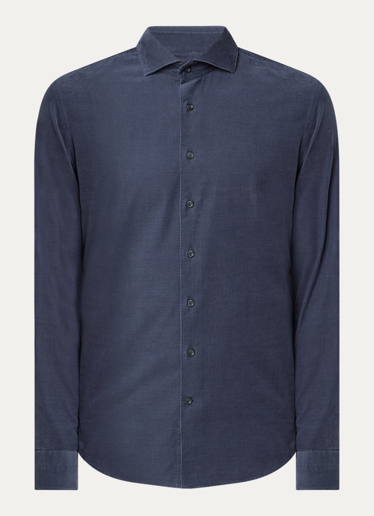 Camicia slim fit Profuomo con colletto all'italiana