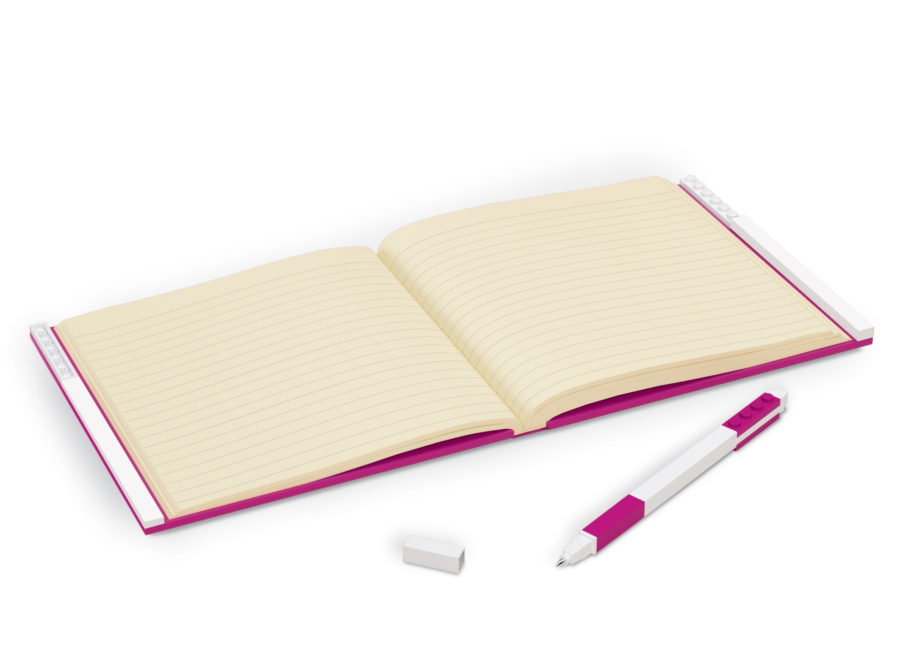 Verschließbares Notizbuch mit Gelschreiber in Violett 5007238