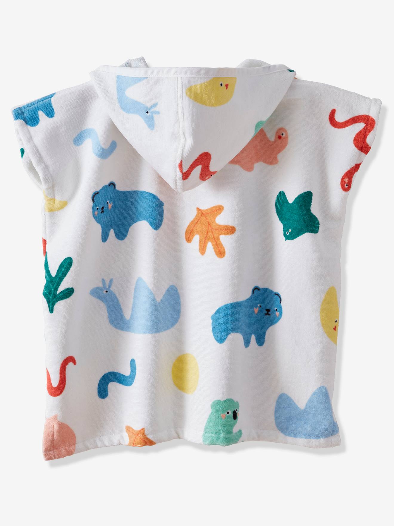 Vertbaudet Baby Badeponcho KÜNSTLER, personalisierbar Oeko-Tex - weiß bedruckt