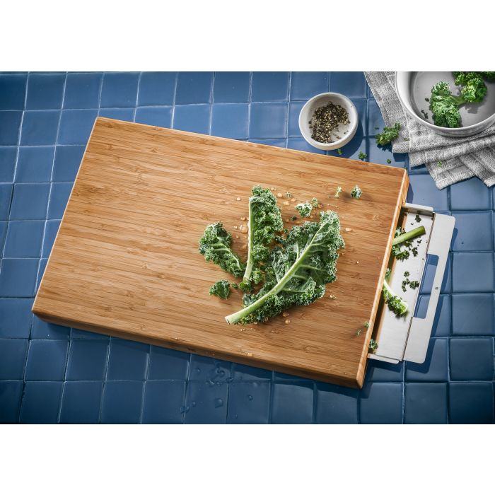 Smart Storage Schneidebrett mit Auffangschale Schneidebrett, 44 x 27 cm