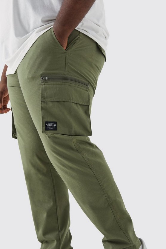 Plus lockere Ripstop Cargo-Hose mit Etikett