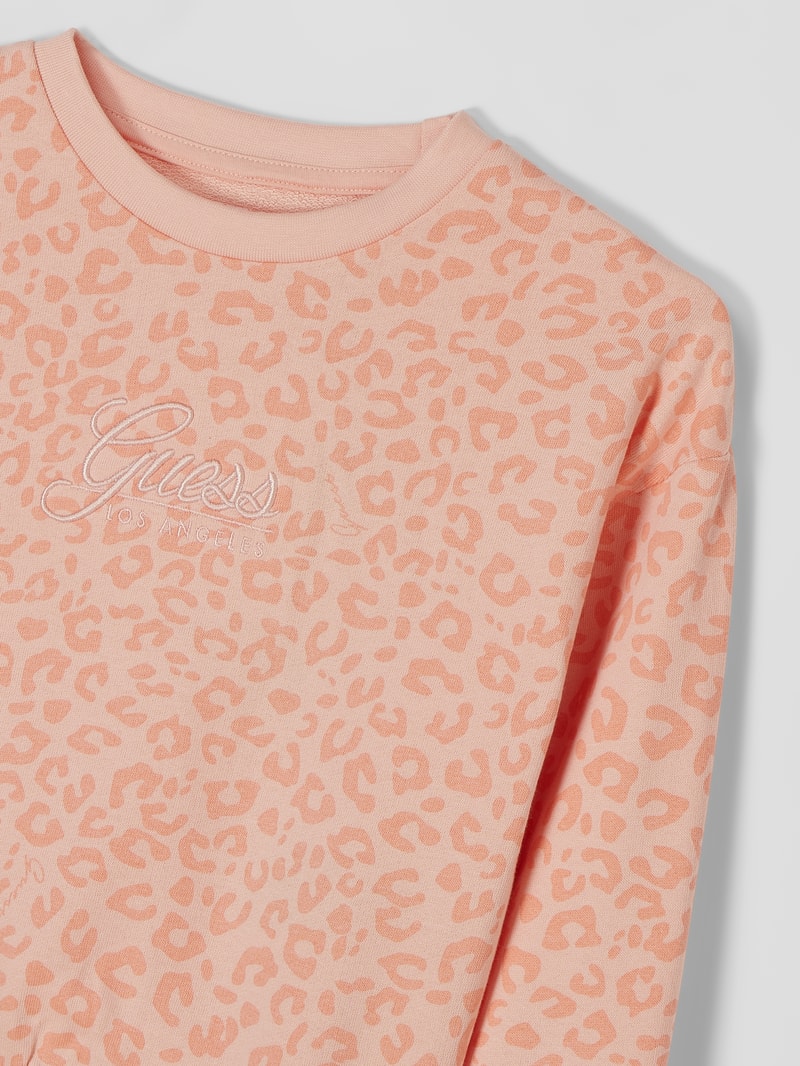 Sweatshirt mit Zebramuster in apricot