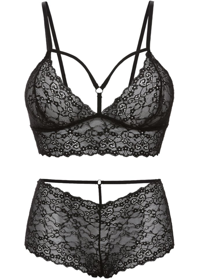 Bustier+Panty ouvert (2-tlg.Set)