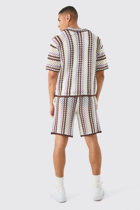 Lockere gestreifte Shorts
