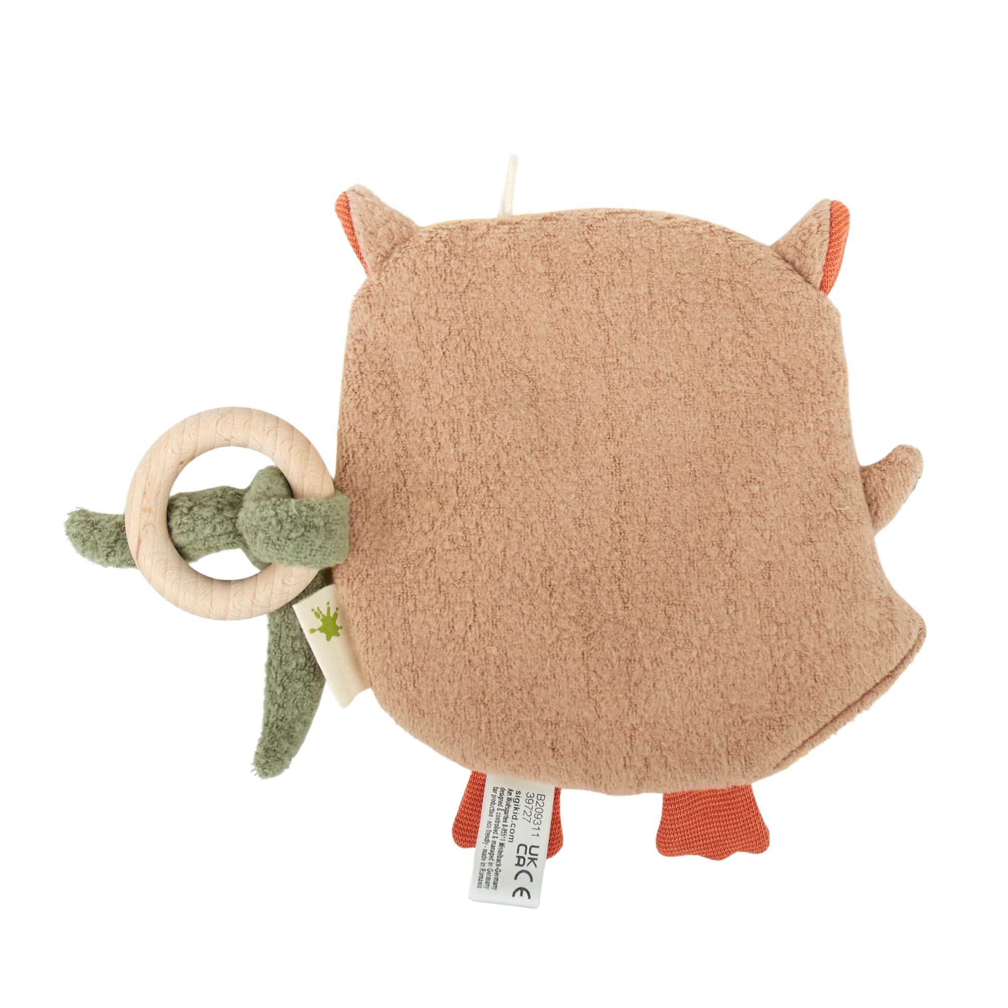 Baby Knistergreifling Eule, Green Bio Kollektion
