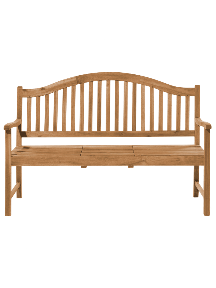 Beliani Gartenbank HILO in Heller Holzfarbton - (W) 150 x (H) 102 x (L) 54 cm günstig kaufen onesize