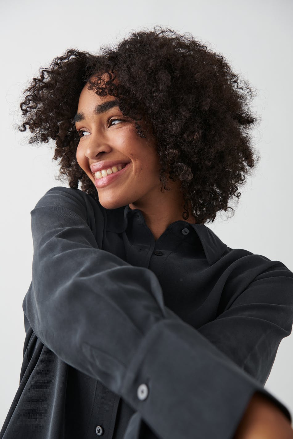 Relaxed viscose shirt