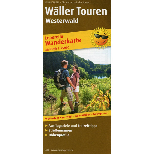WANDERKARTE LEPORELLO WÄLLER TOUREN WESTERWALD 1:25000 - Wanderkarte