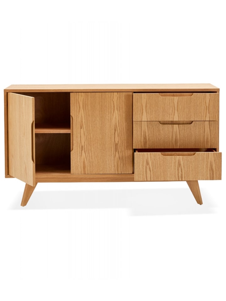 KADIMA DESIGN Sideboard PORTOBELLO Massivholz Esche Natur | Modern Elegant in Beige günstig kaufen onesize
