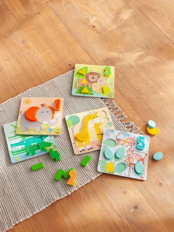 Haba Lernspielzeug Zuordnungsspielzeug Wilde Tiere in mehrfarbig günstig kaufen onesize