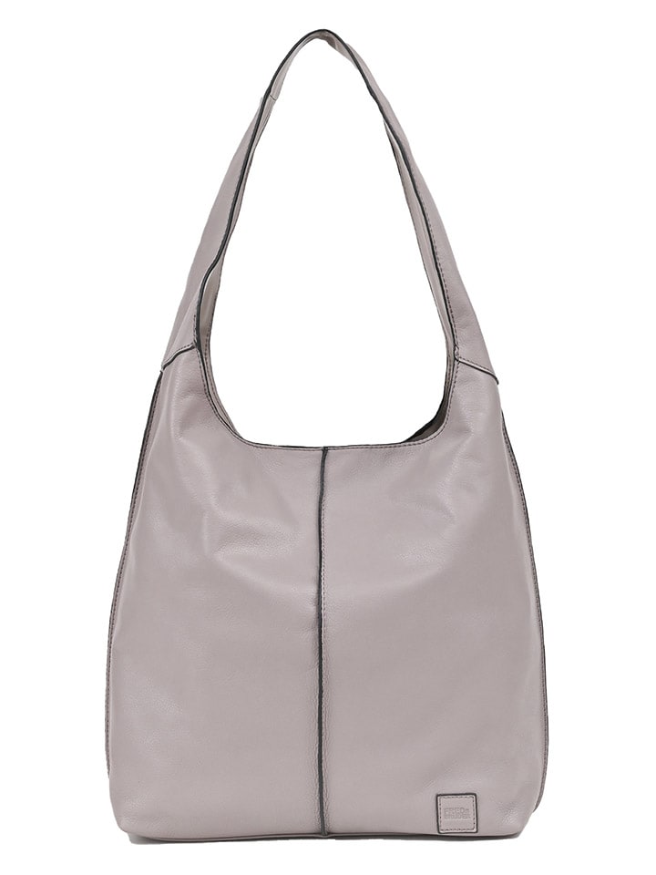 FREDs BRUDER Leder-Schultertasche in Grau - (B)40 x (H)33 x (T)10 cm günstig kaufen onesize