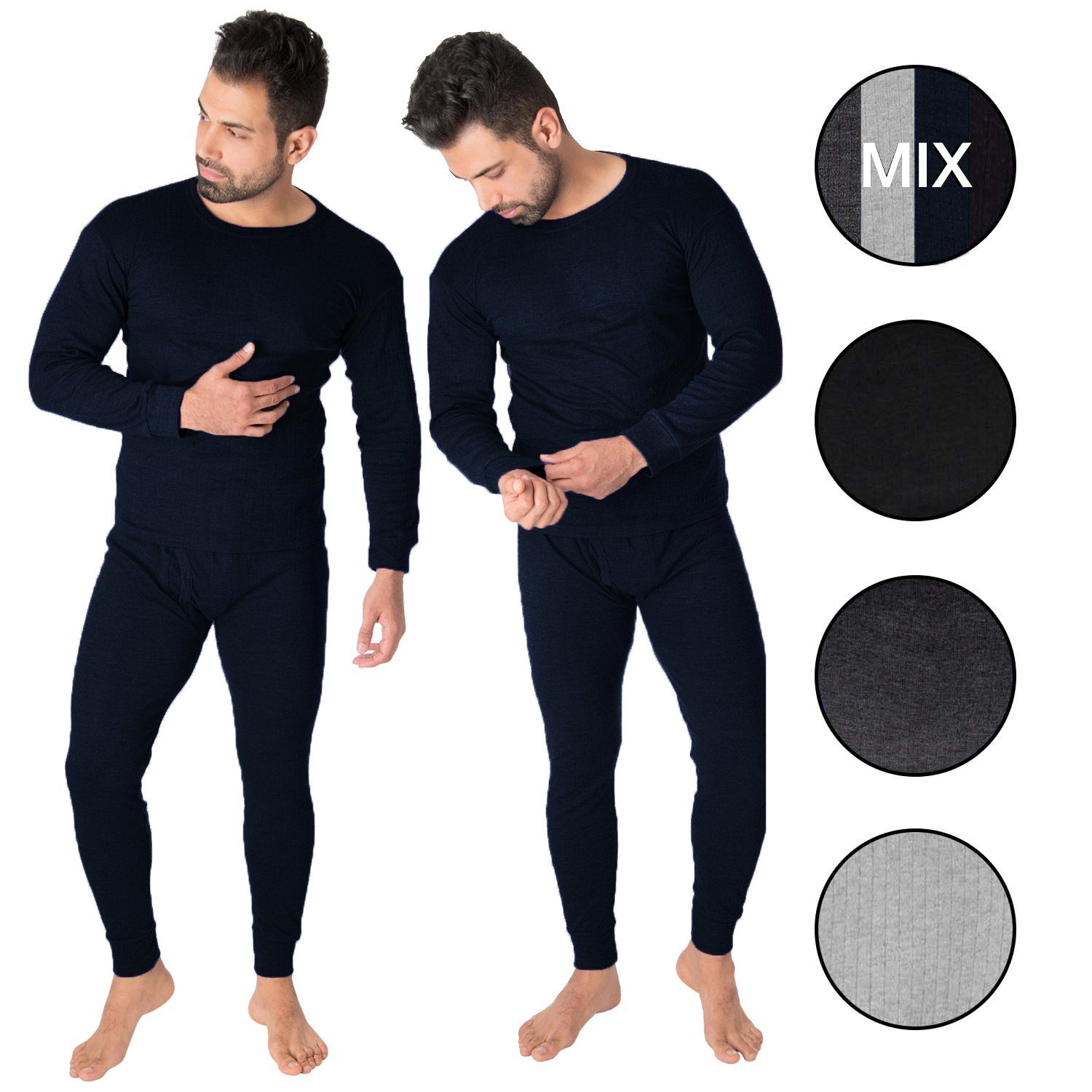 Black Snake Thermounterhemd cushy (Set, 2-St) Thermounterwäsche Set 2x Unterhemd + Unterhose