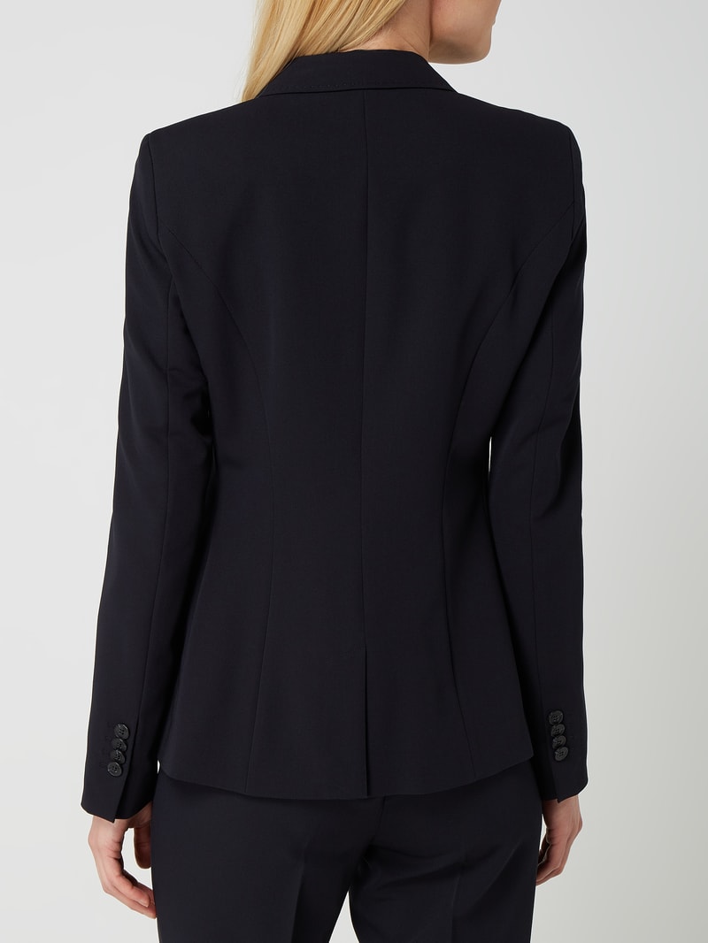 Blazer mit Handstichkanten in marineblau