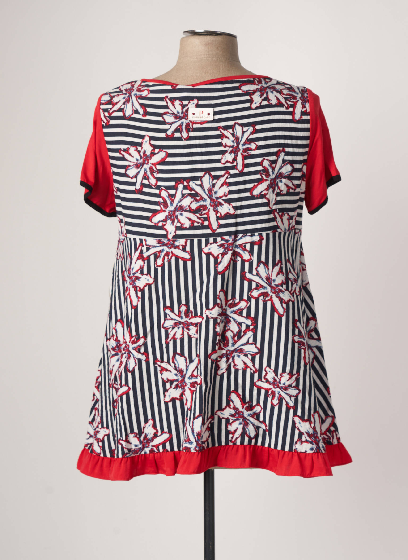 Poupee Chic Tuniquemanchecourte Femme couleur bleu