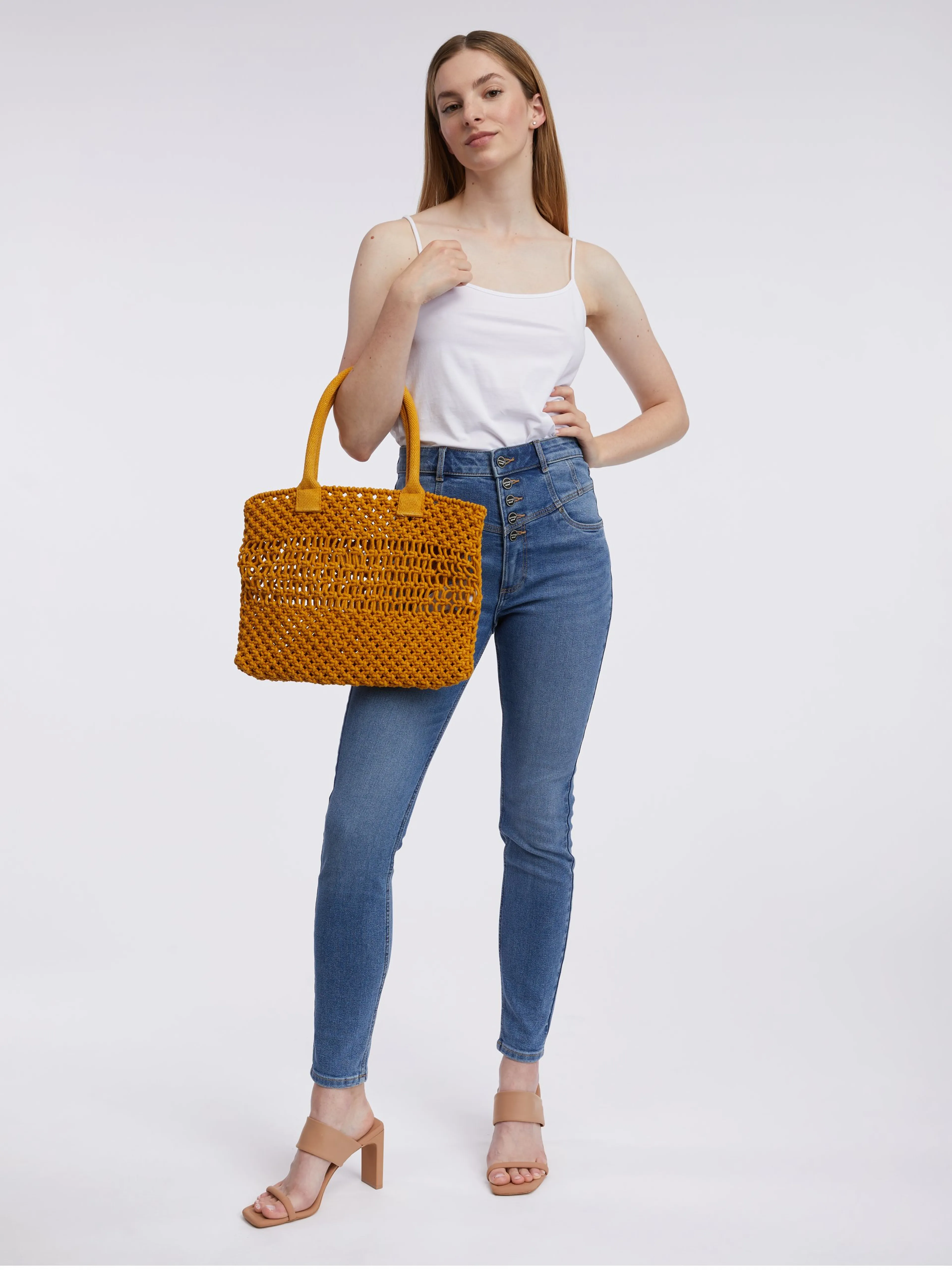 Orangefarbene Damenhandtasche ORSAY