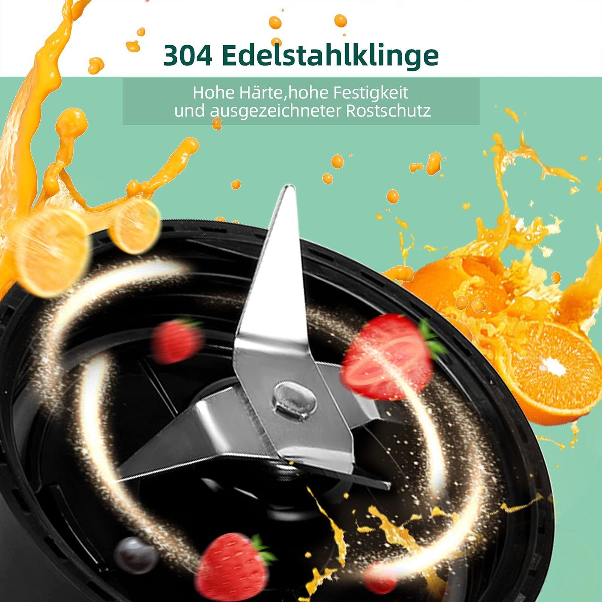 Tisoutec Standmixer Standmixer,VitaBoost Mixer,Edelstahl Silber Glas Smoothie Mixer Maker, 450,00 W, Ice Crush Funktion,Milchshaker Blender 1,5 L Glasbehälter,Eiscrusher