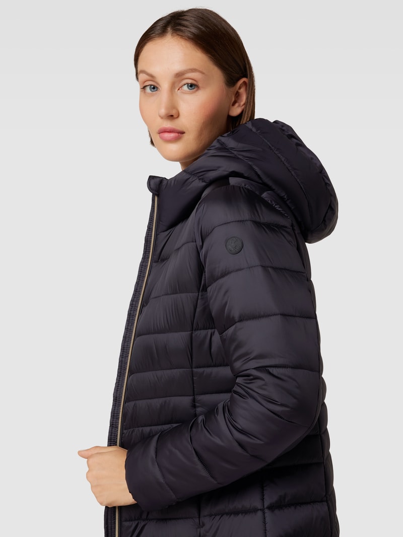 Steppjacke mit Kapuze Modell 'CAMILLE' in schwarz
