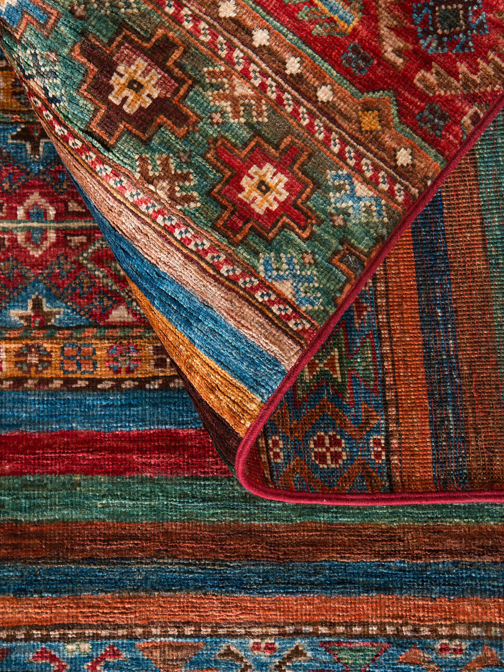 Chobi Schal ca. 173 x 240 cm, Unikat / Einzelstück