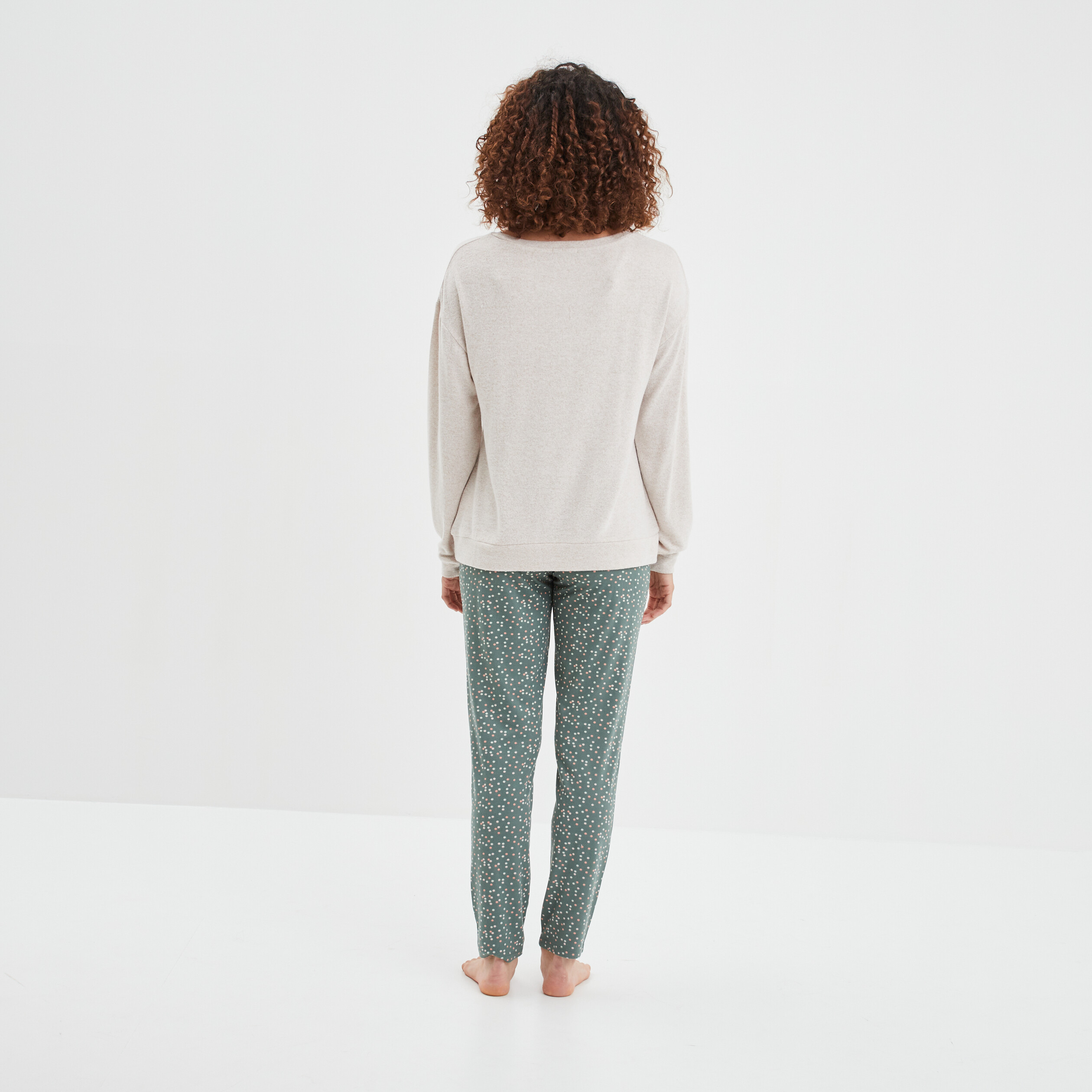 Ensemble pyjama 2 pièces beige femme | La Halle