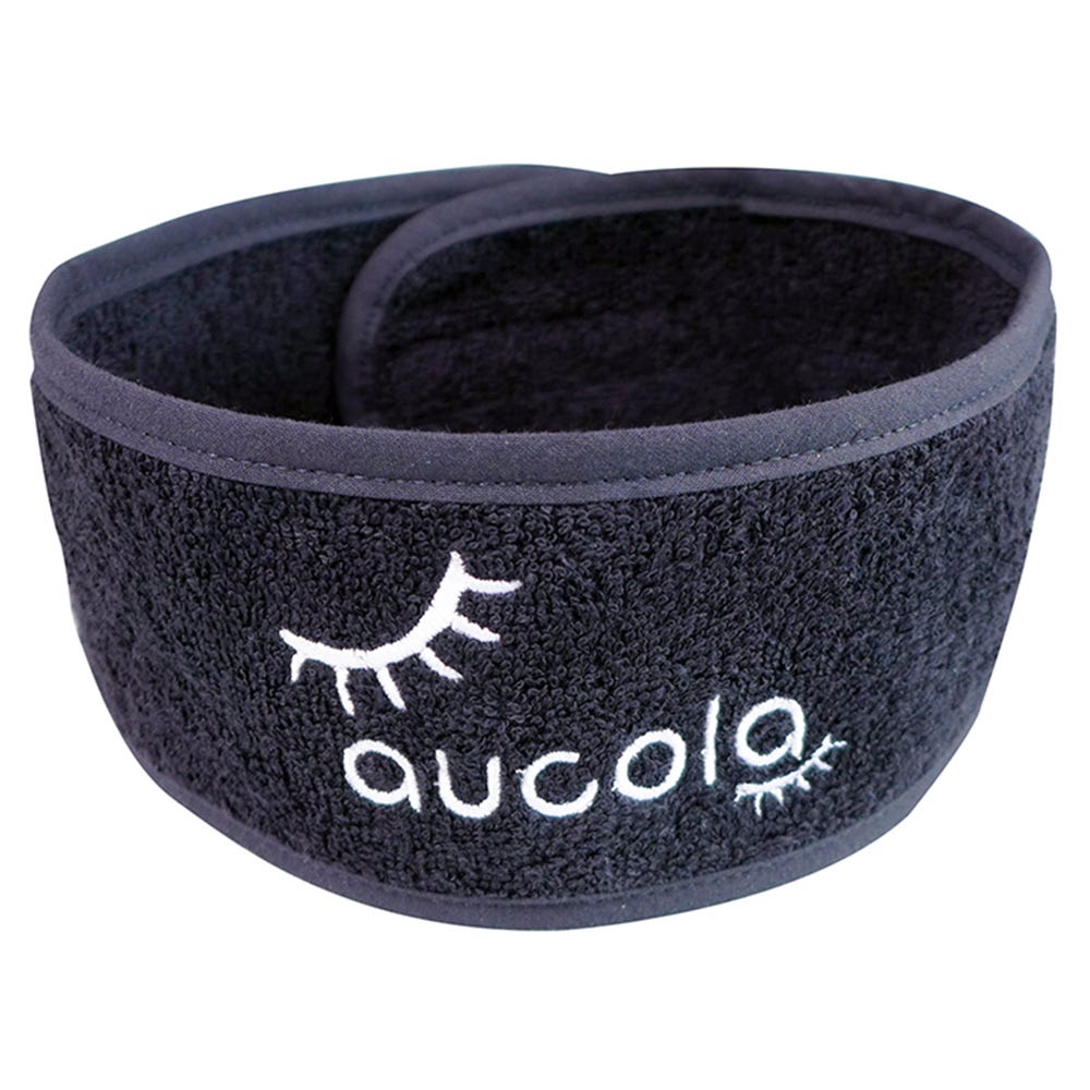 aucola Haarband 3er Set schwarz mit weißer Stickerei
