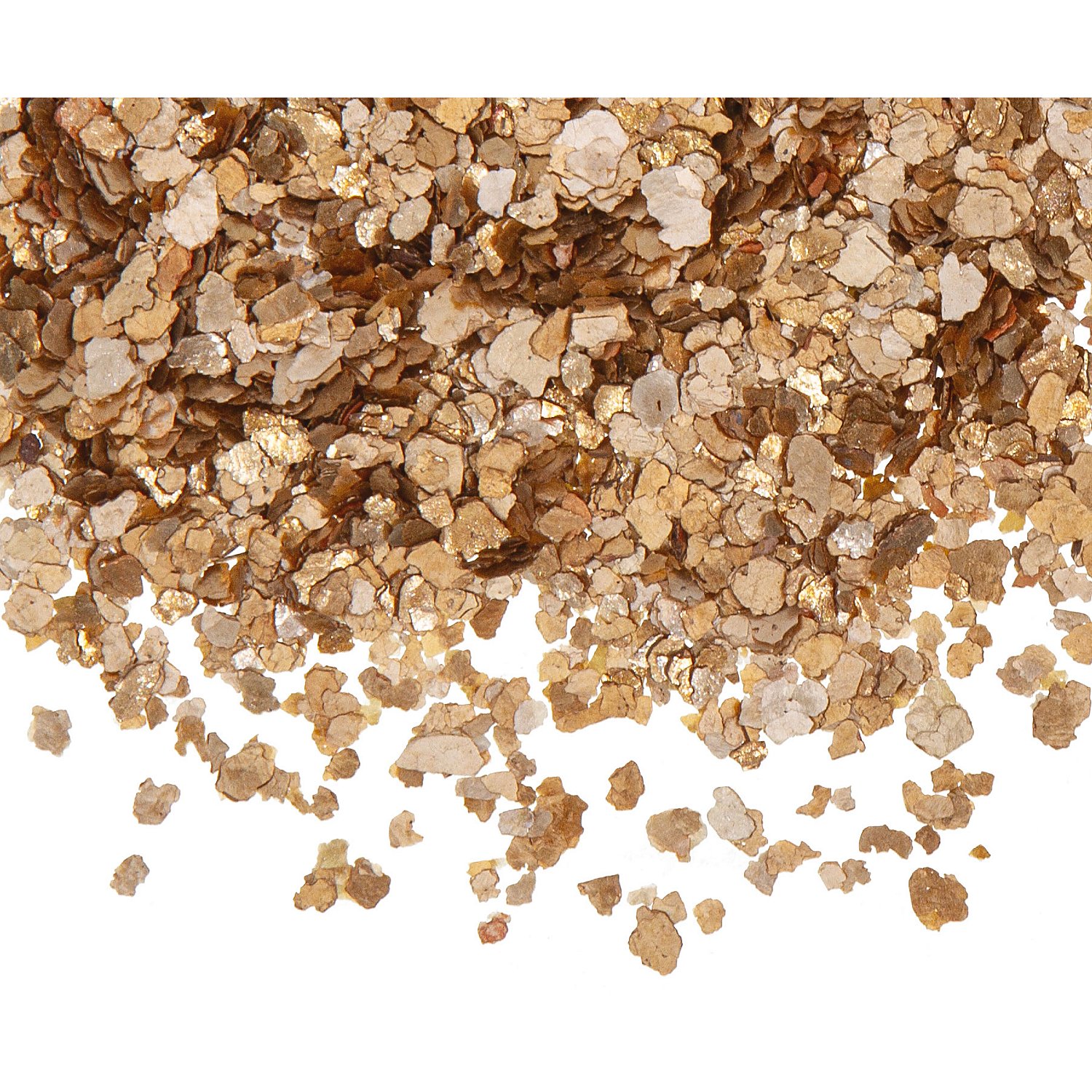 Natur-Glimmer-Flocken, gold, 1–6 mm, 370 ml