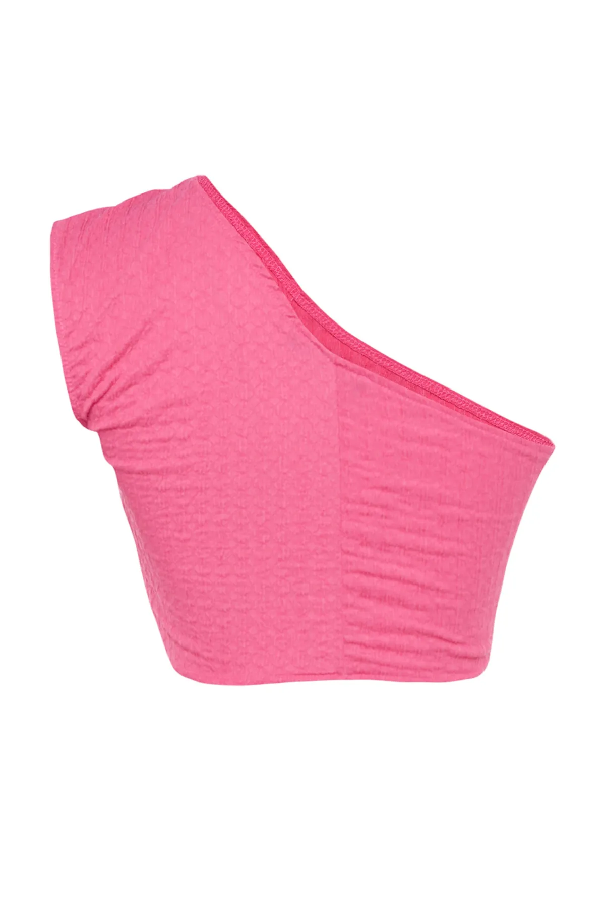 Trendyol Collection  Fuchsia Crop Gestricktes strukturiertes Bustier TPRSS23BS00029