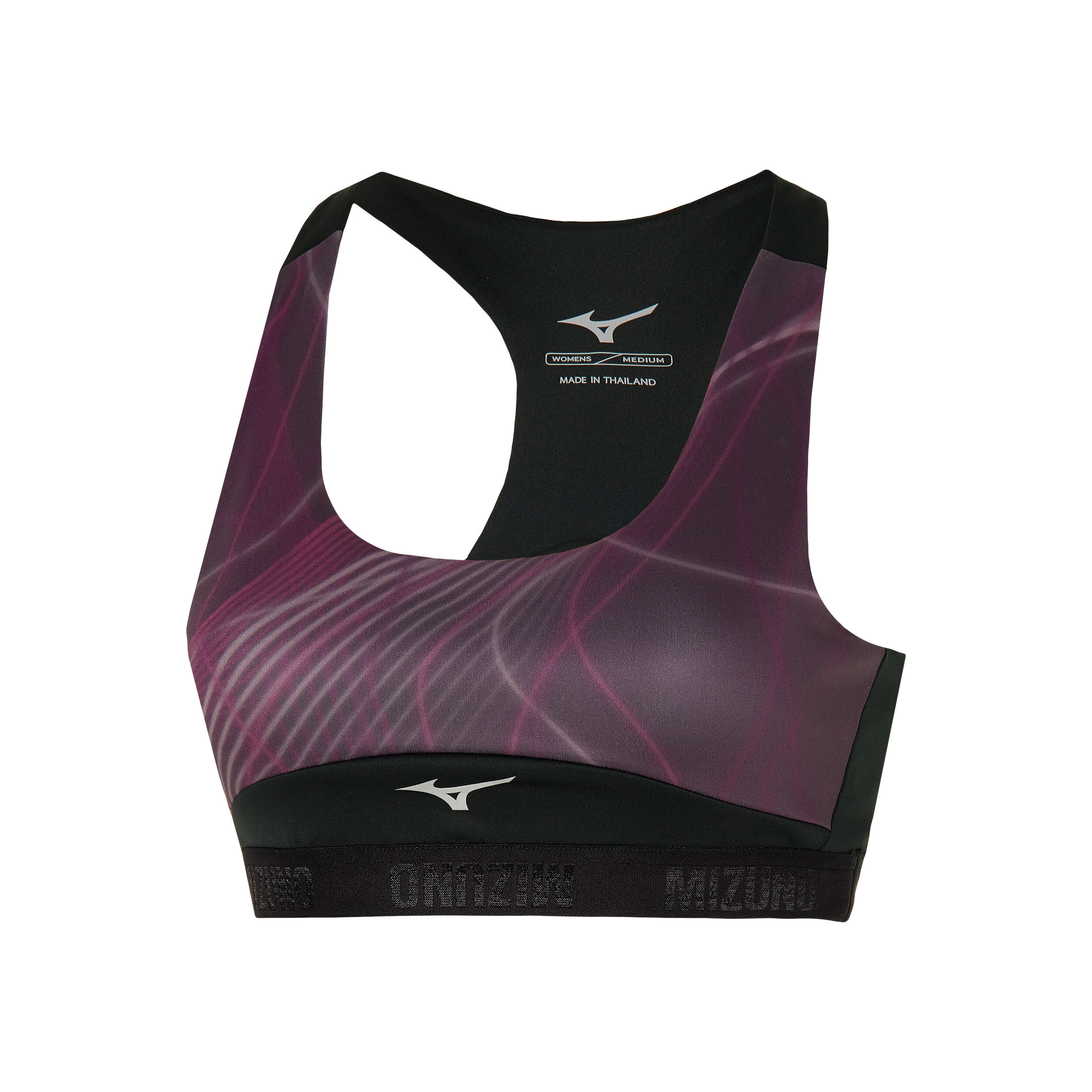 Alpha Graphic Sport-BH Damen - Lila, Schwarz