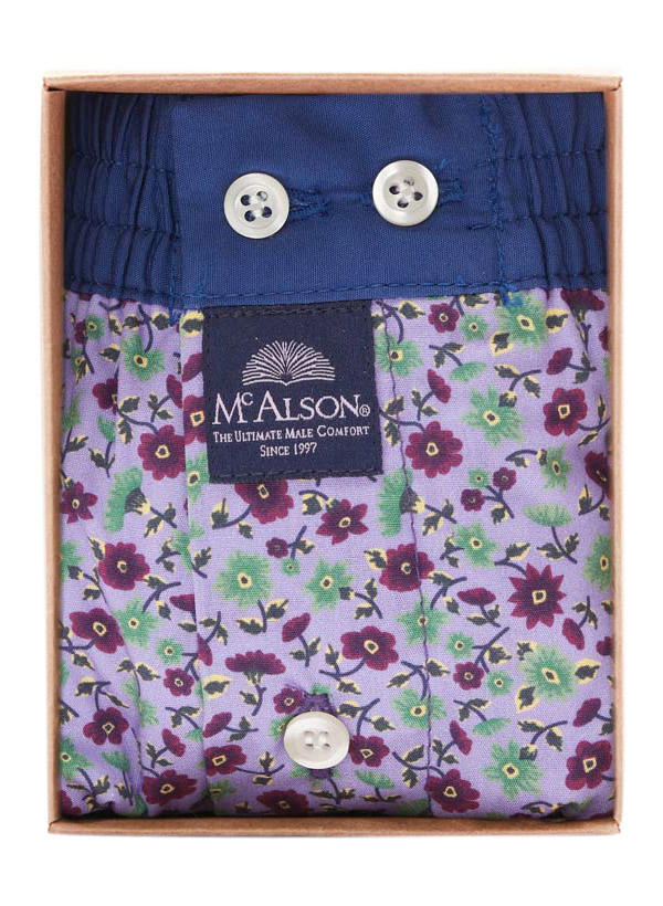 MC ALSON, Boxershorts, Baumwolle, lila gemustert
