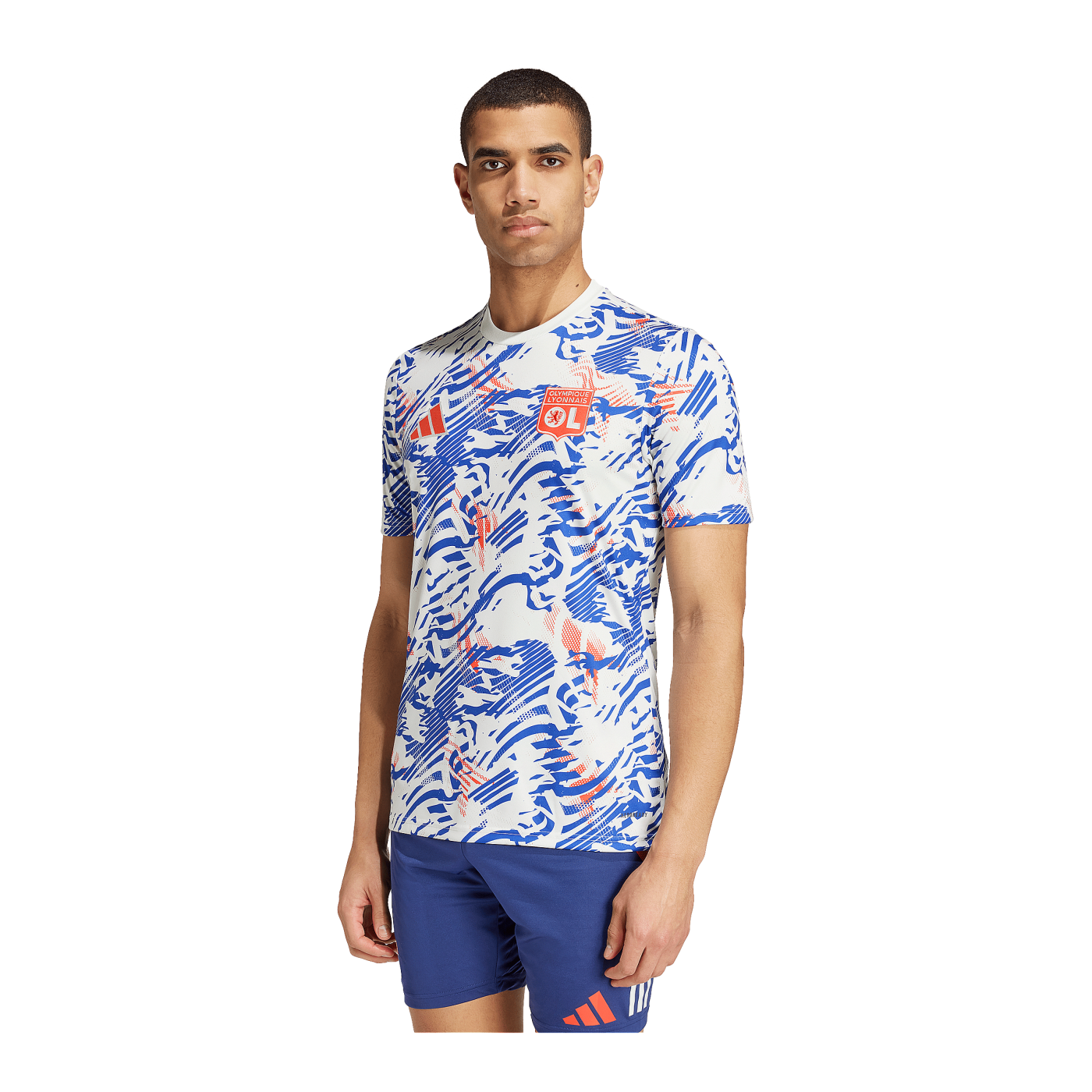 adidas Olympique Lyon Prematch Shirt 2024/2025 Weiss