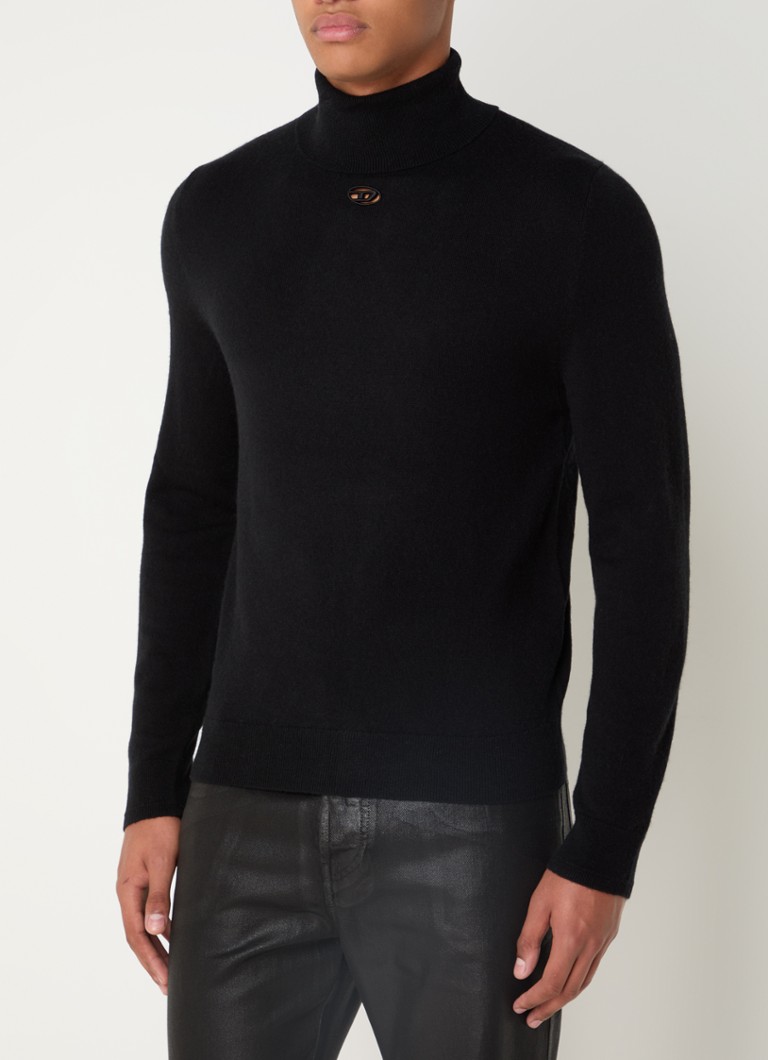 Maglione a collo alto Diesel K-vieri in pregiata maglia di misto cashmere con logo