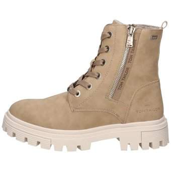 Tom Tailor Schnürstiefelette in beige