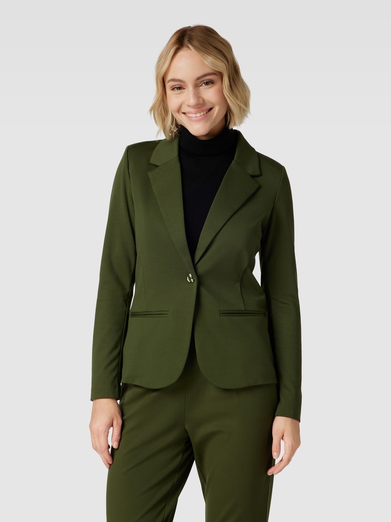 Blazer mit Reverskragen in olivgrün