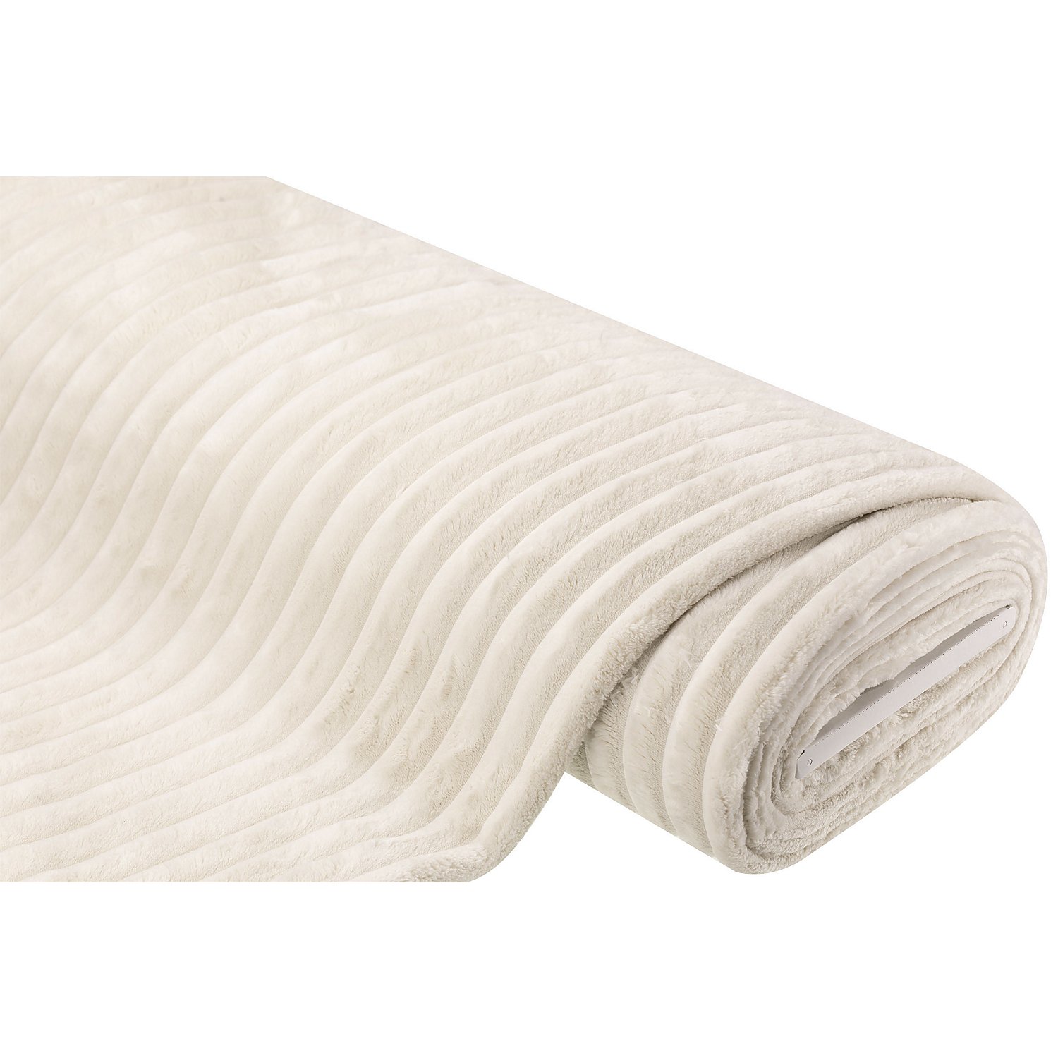 Fellimitat mit Rippen, natur, 2,5 cm breite Rippe
