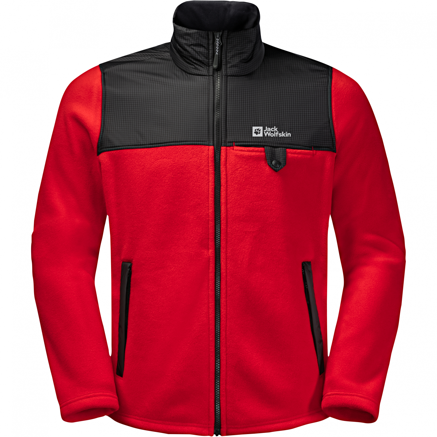 Jack Wolfskin Fleecejacke DNA Grizzly (rot/schwarz)