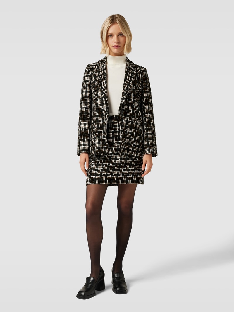 Blazer mit Strukturmuster und Paspeltaschen in schwarz