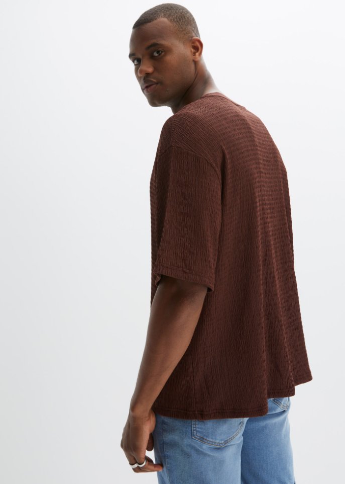 Nachhaltiges T-Shirt aus Strukturware, Loose Fit