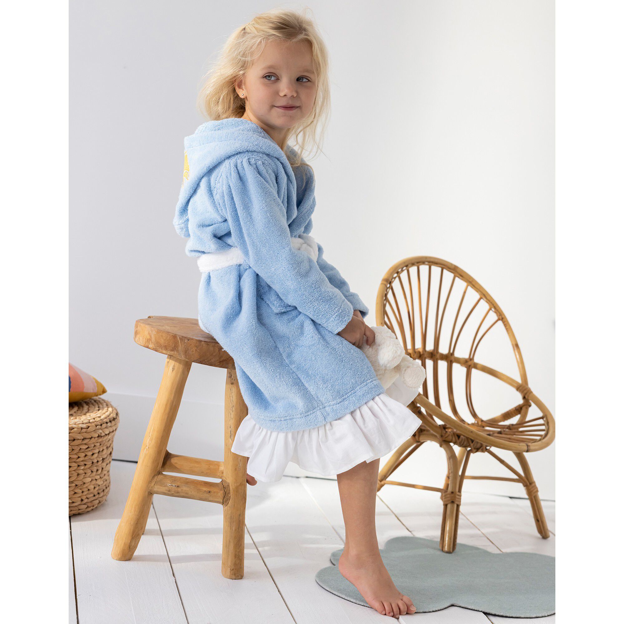 Peignoir de bain déguisement enfant princesse éponge coton