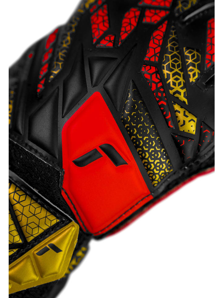 Reusch Torwarthandschuhe Attrakt Solid Junior in 7075 blck/gold/firy red günstig kaufen