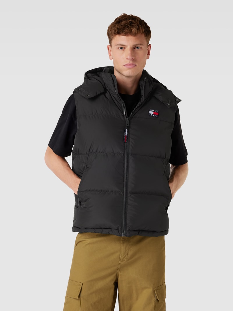 Steppweste mit Label-Patch Modell 'ALASKA' in schwarz