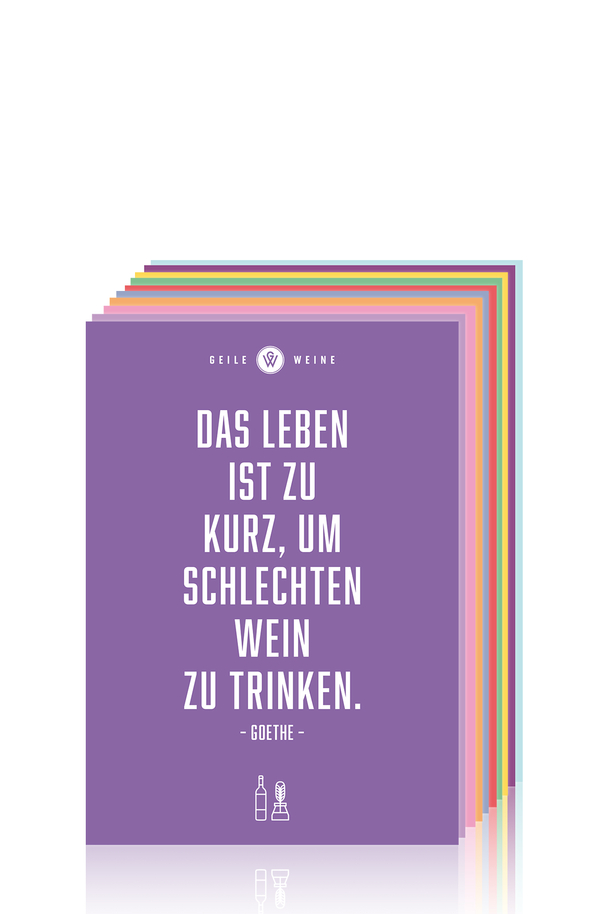 Postkarten - 10er Set Geile Weine