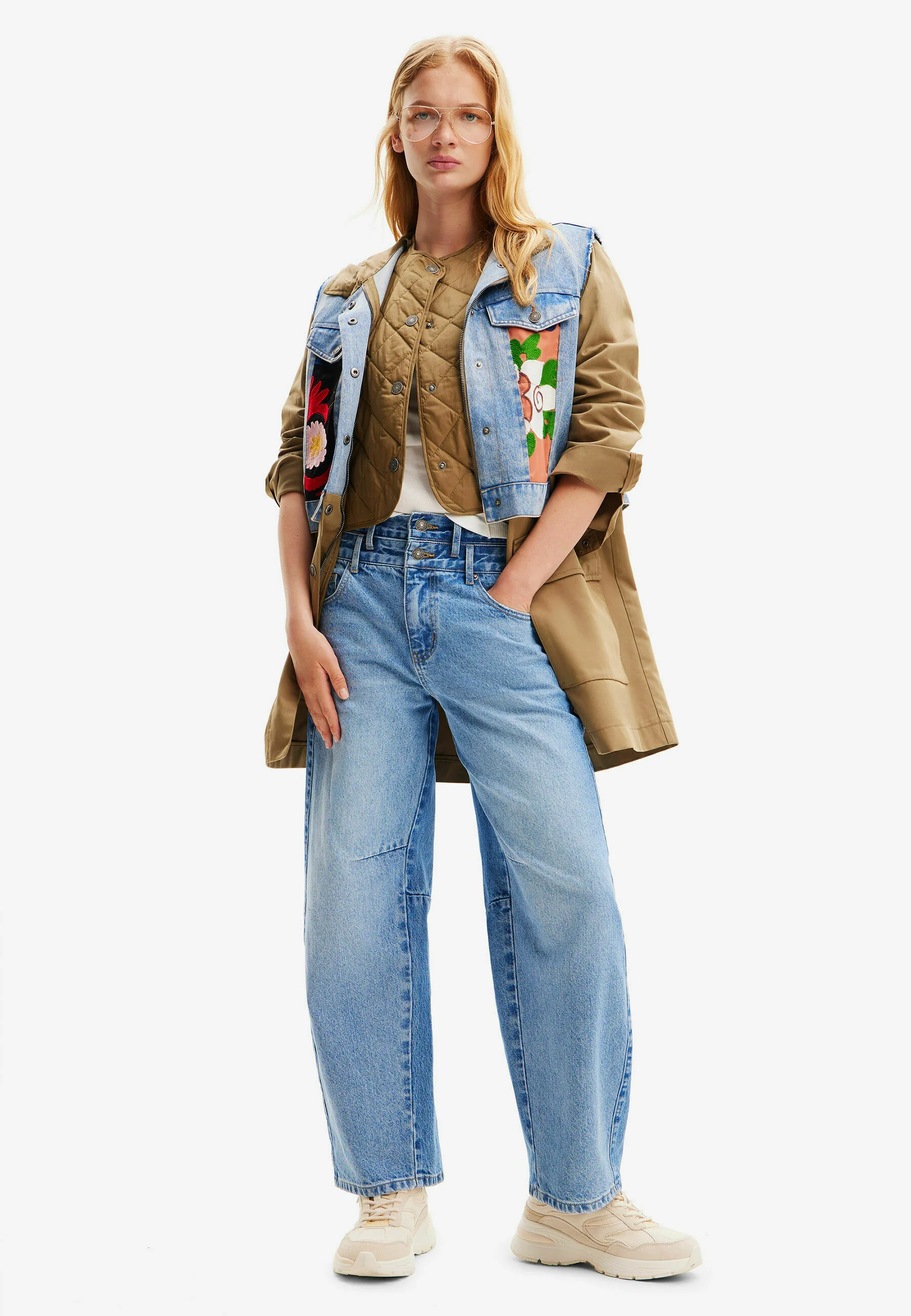 Desigual HÍBRIDO 2 EN 1 BORDADO - Parka
