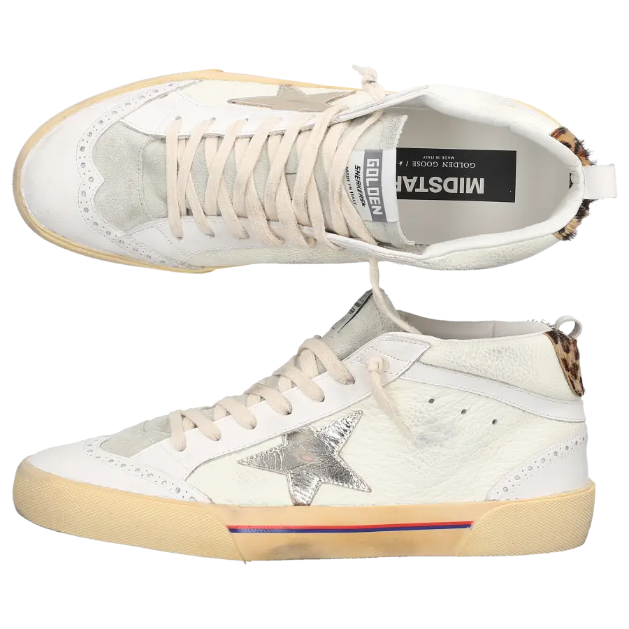 Golden Goose - Sneaker high MIDSTAR Kalbsleder - weiß