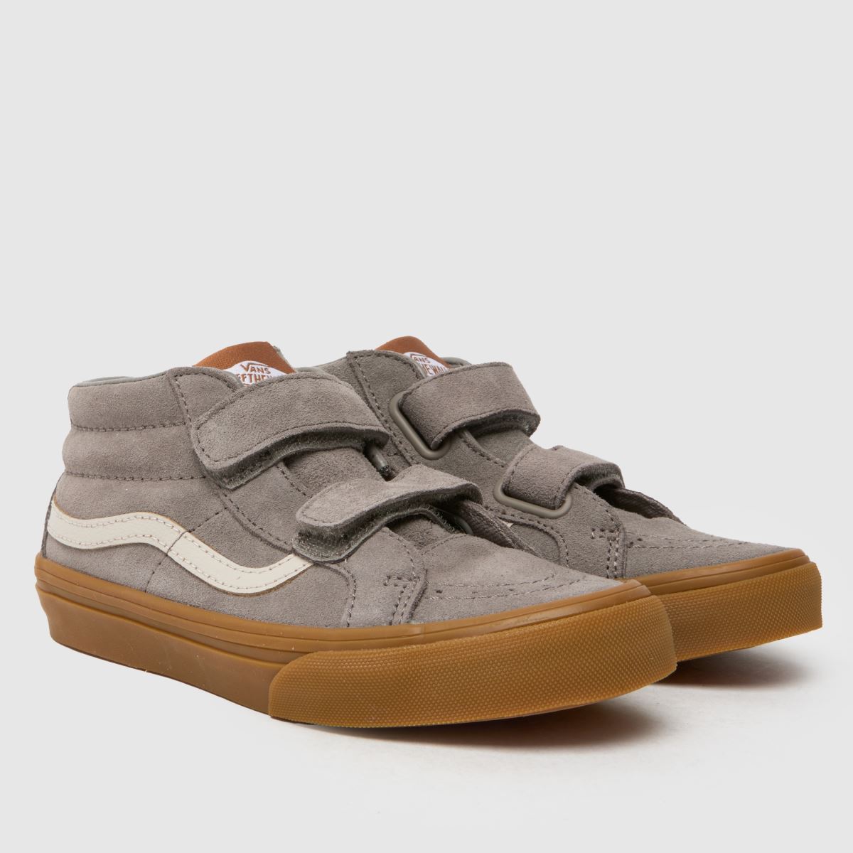 Vans ljusgrå sk8-mid reissue v pojkar junior träningsskor
