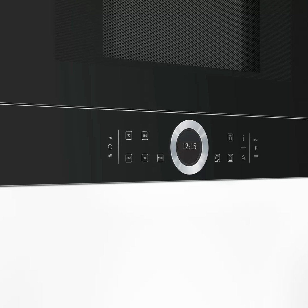 BOSCH Einbau-Mikrowelle Bosch BFL634GB1 Serie 8 Einbaumikrowelle schwarz 21L 900W, Mikrowelle, TFT-Display:, Edelstahl Innenraum, 21,00 l, AutoPilot7, Reinigungsunterstützung