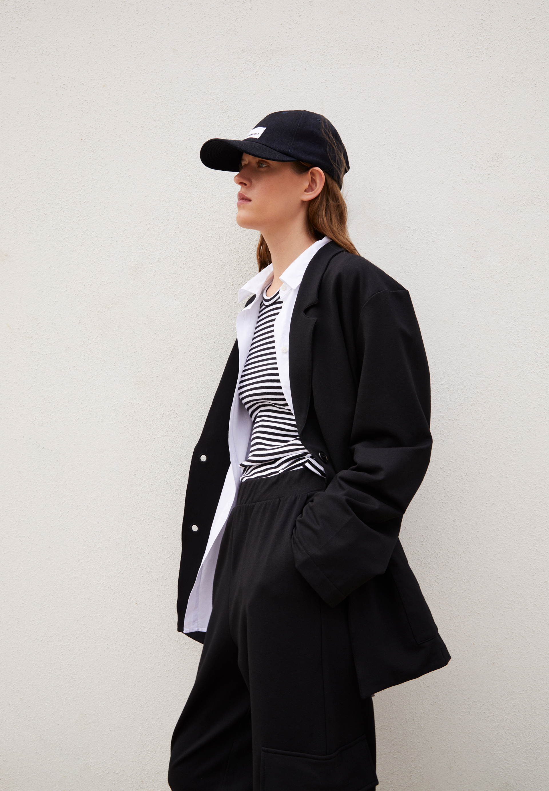 Jerseyblazer Oversized Fit aus Bio-Baumwoll Mix