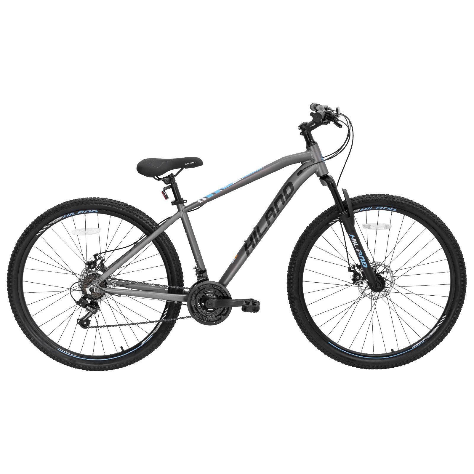 HILAND Mountainbike 29 Zoll MTB mit KENDA Reifen,Aluminiumrahmen,Jugendliche Fahrrad, 21 Gang Shimano Tourney Schaltwerk, Kettenschaltung, (Set), für Damen und Herren 175 - 200 cm MTB Hardtail Fahrrad