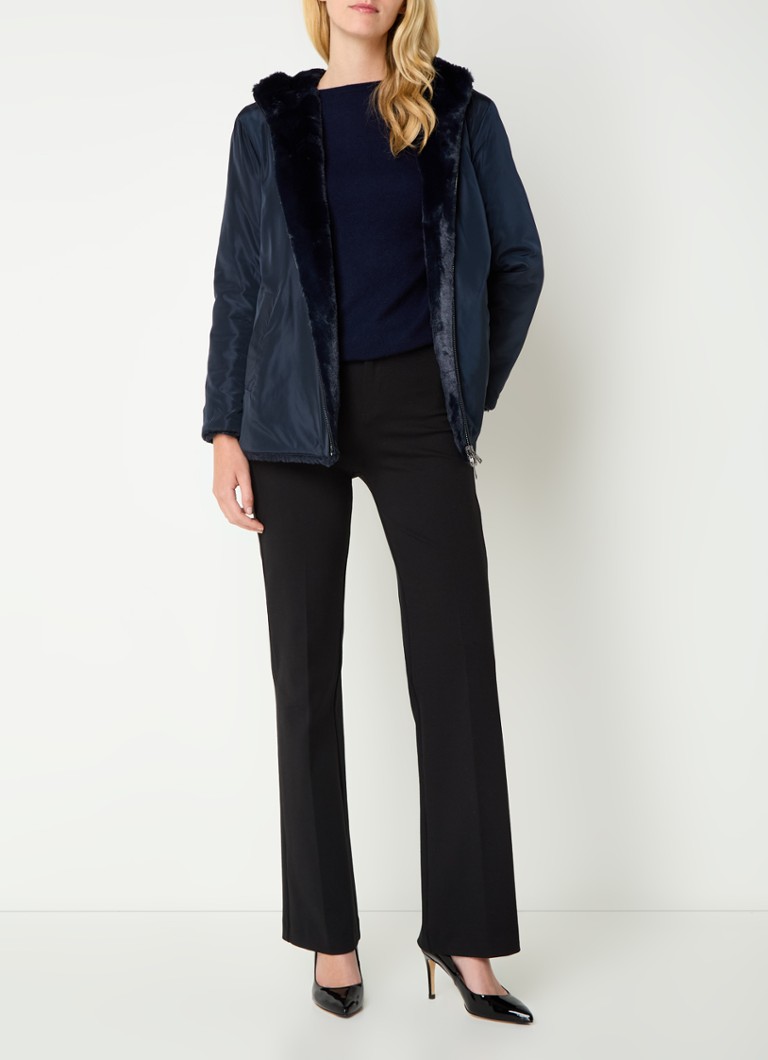 Jachetă reversibilă Lilyrose cu glugă din blană artificială de la Gerard Darel