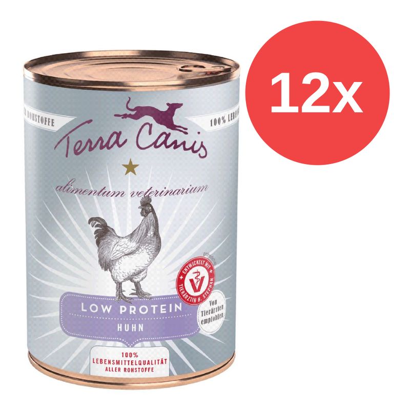 Sparpaket Terra Canis Alimentum Veterinarium Low Protein 12 x 400 g