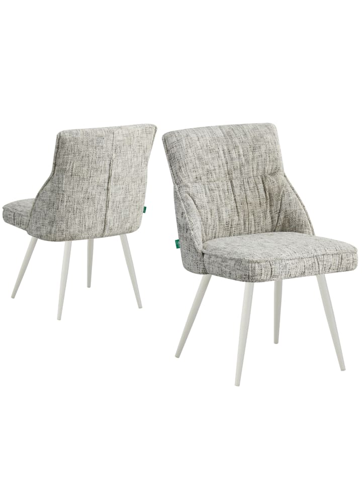 DUBI Möbel 2er-Set: Drehstuhl MELINA in Hellgrau - (B)49 x (H)83 x  (T)62 cm günstig kaufen onesize